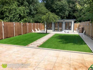 artificial grass installation by wonderlawn