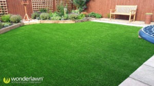 artificial grass laid on a patio in Newcastle