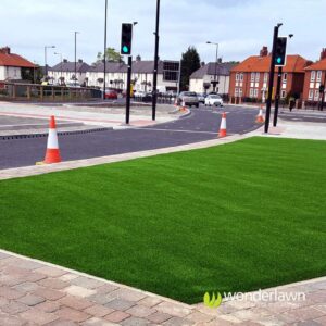 commercial street grass install